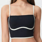 Millennia Contrast Trim Square Neck Active Cami with Detachable Chest Pads - Farnelli