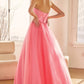 Juliet 265 Strapless A-Line Ball Gown Beaded Belt