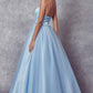 Juliet 265 Strapless A-Line Ball Gown Beaded Belt