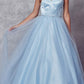 Juliet 265 Strapless A-Line Ball Gown Beaded Belt