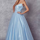 Juliet 265 Strapless A-Line Ball Gown Beaded Belt