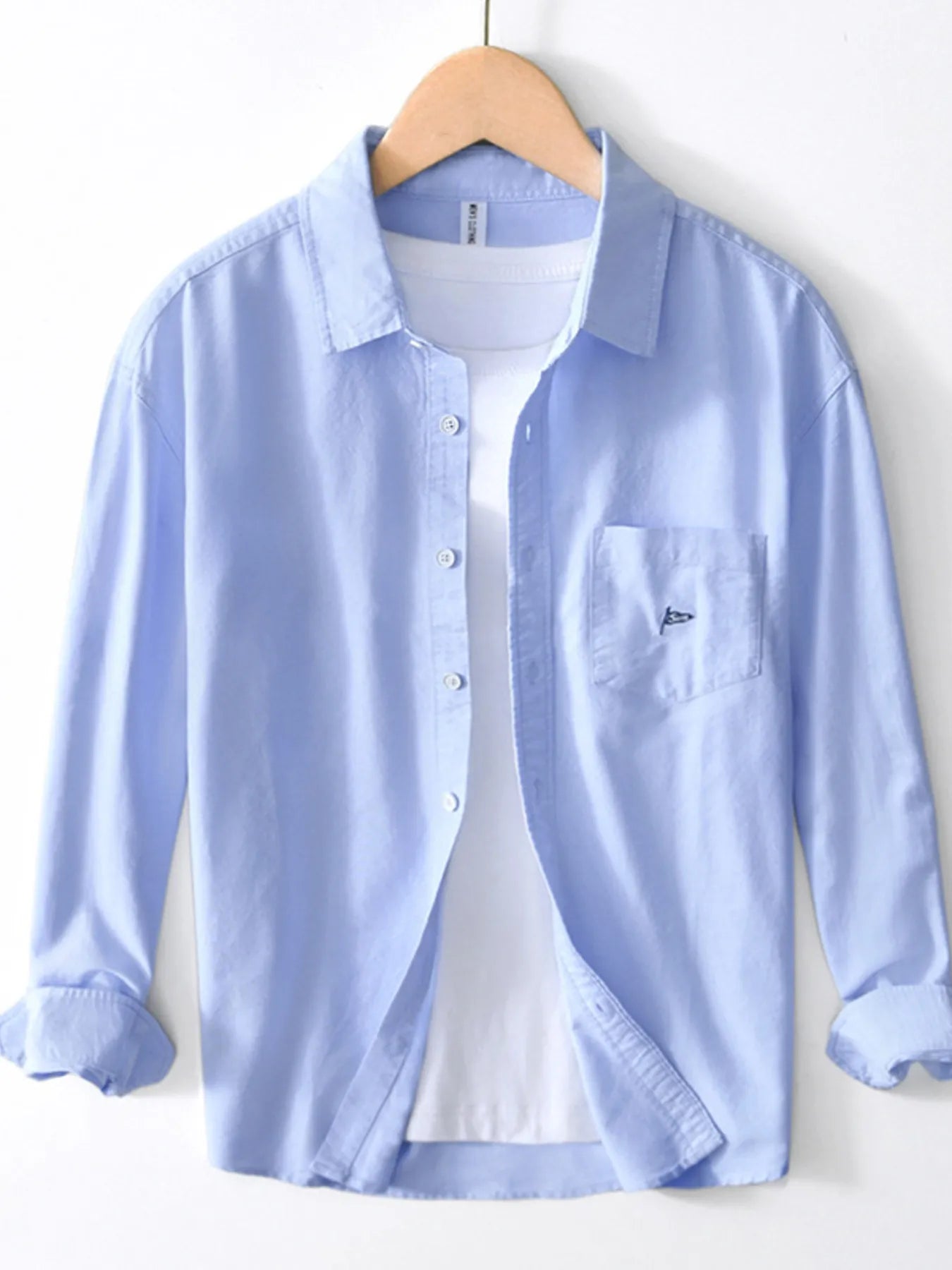 Men's Striped Button Up Long Sleeve Shirt - Farnelli