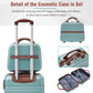 HouseOfZazla white 3-piece hardshell luggage set with TSA locks