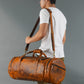 Leather Gym Travel Bag, Round