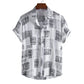 Men's Plus Size Casual Printed Short Sleeve Shirt - Farnelli