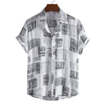 Men's Plus Size Casual Printed Short Sleeve Shirt - Farnelli