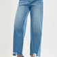 RISEN Full Size Slouchy Cropped Barrel Jeans with Contrast Wash Plus Size - Farnelli