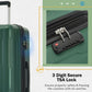 HouseOfZazla expandable 2-piece luggage set with TSA lock and spinner wheels in multiple colors