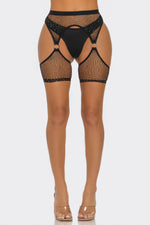 2686 Ringed Fishnet Crop Tights-0