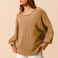SO ME Loose Fit Exposed Seam Slouchy Boucle Sweater - Farnelli