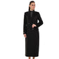 Alaska Longline Cashmere Wool Blend Coat in Black