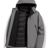 Men's Full Size Zip Up Outdoor Jacket Plus Size - Dark Gray