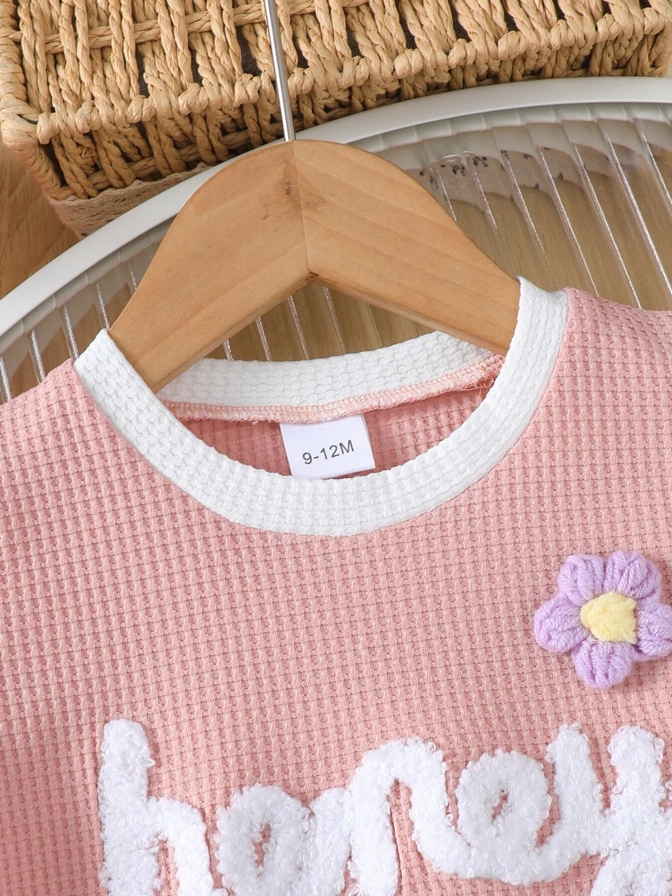 Children's Honey Flower Waffle Knit Tee and Shorts Set - Farnelli