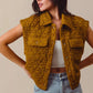 SO ME Triangle Quilting Stitch Button Up Knit Vest - Farnelli