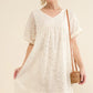 And The Why Woven Leopard Baby Doll Roll-Sleeve Casual Dress - Farnelli