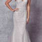 Juliet 271 Glitter Mesh Fitted Evening Gown