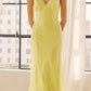 Juliet 271 Glitter Mesh Fitted Evening Gown