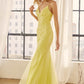 Juliet 271 Glitter Mesh Fitted Evening Gown