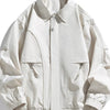 Men's Plus Size Casual Lightweight Long Sleeve Jacket - Off-white