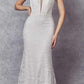 Juliet 272 Embroidered Lace With Stone Accents Fitted Dress