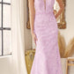 Juliet 272 Embroidered Lace With Stone Accents Fitted Dress