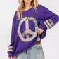 SAGE+FIG Peace Applique Patch Long Sleeve Top - Farnelli
