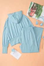Zip-Up Hoodie and Pants Active Set - Farnelli