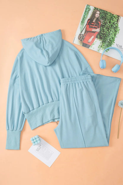 Zip-Up Hoodie and Pants Active Set - Farnelli
