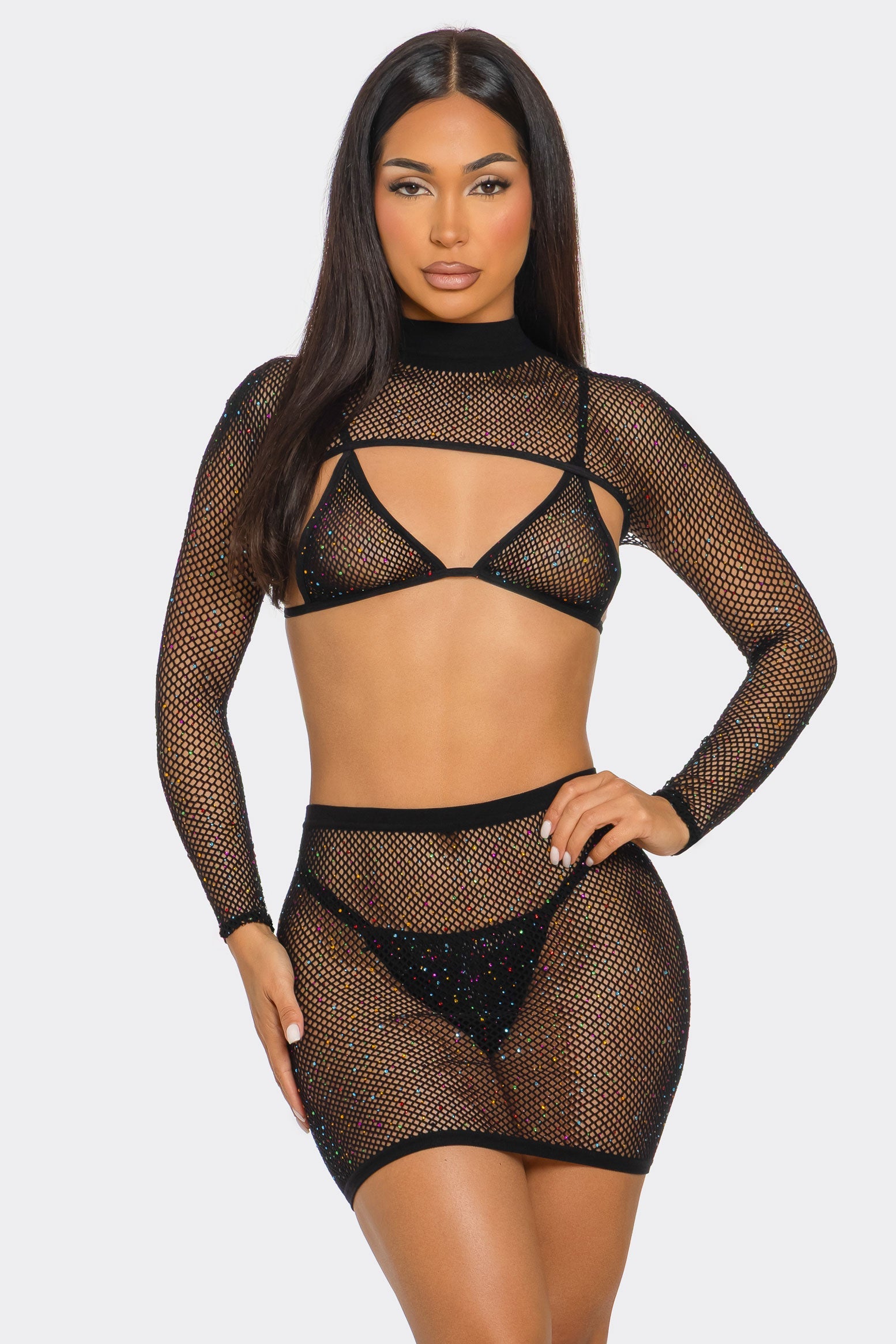 2744 Shimmer With Me Bodystocking Set-3