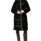 Faux Mink Effect Fur Hooded Coat