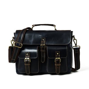 Classy Leather Bags Panther Laptop Messenger Bag with adjustable strap, sleek design, and multiple compartments for laptops and accessories.