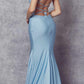 Juliet 276 Stone Accented Long Mermaid Gown