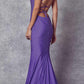 Juliet 276 Stone Accented Long Mermaid Gown