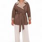 Sandro Cashmere Blend Overcoat in Latte