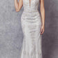 Juliet 277 Fancy Glitter Design Tulle Mermaid Dress