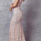 Juliet 277W Fancy Glitter Design Tulle Mermaid Wedding Dress