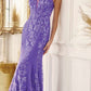 Juliet 277W Fancy Glitter Design Tulle Mermaid Wedding Dress