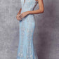 Juliet 277W Fancy Glitter Design Tulle Mermaid Wedding Dress