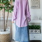 Veveret Raw Hem Button Up Long Sleeve Shirt - Farnelli