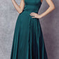 Juliet 278 Formal A-Line Satin Gown with Side Pockets