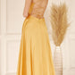 Juliet 278 Formal A-Line Satin Gown with Side Pockets
