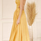 Juliet 278 Formal A-Line Satin Gown with Side Pockets