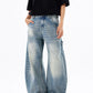 Men's Vintage Wash Wide Leg Jeans - Farnelli
