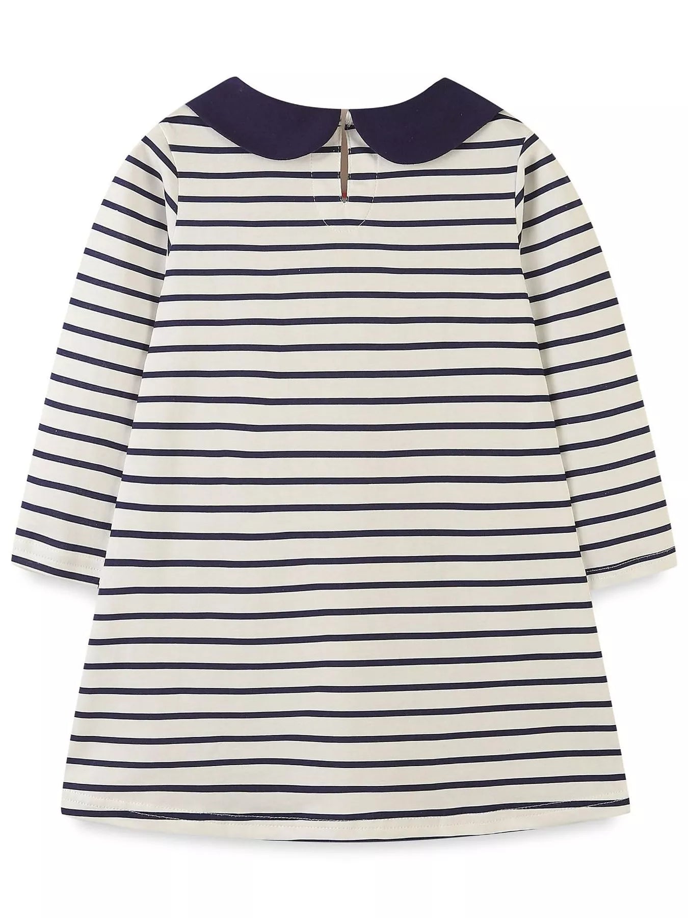 Children's Embroidered Striped Long Sleeve Dress - Farnelli