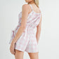 MABLE Plaid Sleeveless Button Down Romper - Farnelli