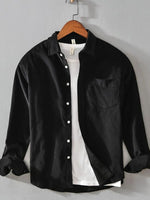 Men's Plus Size Button Up Long Sleeve Shirt - Farnelli