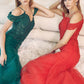 Juliet 281 Long Fully Mesh Gown Off the Shoulder Sleeves Mermaid Skirt