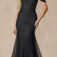 Juliet 281 Long Fully Mesh Gown Off the Shoulder Sleeves Mermaid Skirt