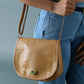 The Croco Satchel- Beige