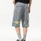 Men's Wash Distressed Denim Shorts - Farnelli